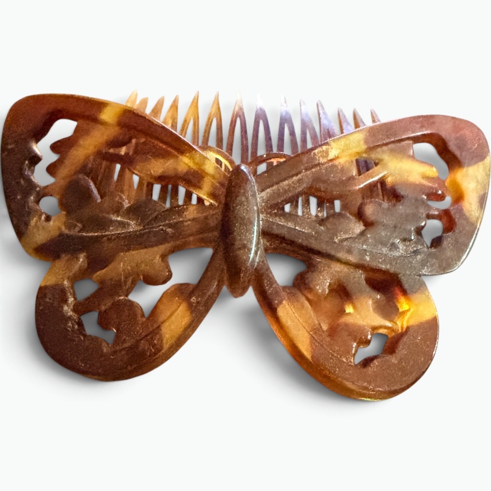 Vintage Faux Tortoiseshell Butterfly Hair Comb Accessory 80s Nostalgia
Big Hair